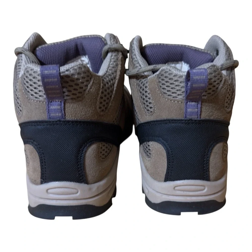 Eddie Bauer Astoria Hiking Boots Gray Purple Lace Up Trail‎ Trek Shoes US 9M